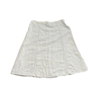 RICHARD Malcolm white linen skirt  A line style side zip fully lined size 14
